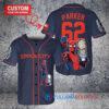 Houston Astros x Marvel Spiderman with Trophy Custom Baseball Jersey Navy City Connect