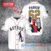 Houston Astros x Marvel Spiderman with Trophy Custom Baseball Jersey White