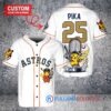 Houston Astros x Pikachu Pokemon with Trophy Custom Baseball Jersey White