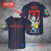 Houston Astros x Rick and Morty with Trophy Custom Baseball Jersey Navy City Connect