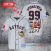 Houston Astros x SpongeBob SquarePants with Trophy Custom Baseball Jersey Gray