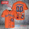 Houston Astros x Superman DC Comics with Trophy Custom Baseball Jersey Orange
