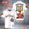 Houston Astros x Superman DC Comics with Trophy Custom Baseball Jersey White