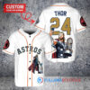 Houston Astros x Thor Marvel with Trophy Custom Baseball Jersey White