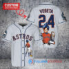 Houston Astros x Vegeta Super Saiyan Dragon Ball Z with Trophy Custom Baseball Jersey Gray
