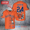 Houston Astros x Vegeta Super Saiyan Dragon Ball Z with Trophy Custom Baseball Jersey Orange