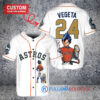 Houston Astros x Vegeta Super Saiyan Dragon Ball Z with Trophy Custom Baseball Jersey White