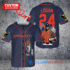 Houston Astros x Wolverine Logan with Trophy Custom Baseball Jersey Navy City Connect
