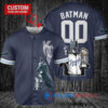 Kansas City Royals x DC Comics Batman The Dark Knight with Trophy Custom Baseball Jersey Navy