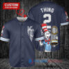 Kansas City Royals x Dr Seuss with World Series Trophy Custom Baseball Jersey Navy