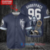 Kansas City Royals x Ghostface Scream Halloween Halloween with World Series Trophy Custom Baseball Jersey Navy
