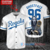 Kansas City Royals x Ghostface Scream Halloween Halloween with World Series Trophy Custom Baseball Jersey White