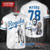 Kansas City Royals x Halloween Michael Myers with Trophy Custom Baseball Jersey White