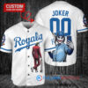 Kansas City Royals x Joker DC Comics with Trophy Custom Baseball Jersey White