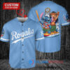 Kansas City Royals x Lilo & Stitch with Trophy Baseball Jersey Light Blue