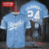 Kansas City Royals x Lord Voldemort Harry Potter with Trophy Custom Baseball Jersey Light Blue