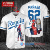 Kansas City Royals x Marvel Spiderman with Trophy Custom Baseball Jersey White