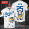 Kansas City Royals x Pikachu Pokemon with Trophy Custom Baseball Jersey White