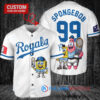 Kansas City Royals x SpongeBob SquarePants with Trophy Custom Baseball Jersey White