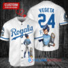 Kansas City Royals x Vegeta Super Saiyan Dragon Ball Z with Trophy Custom Baseball Jersey White
