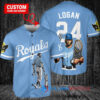 Kansas City Royals x Wolverine Logan with Trophy Custom Baseball Jersey Light Blue