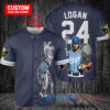 Kansas City Royals x Wolverine Logan with Trophy Custom Baseball Jersey Navy