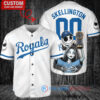 KC Royals Jack Skellington Sally World Series Trophy Baseball Jersey White