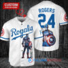 KC Royals x Marvel Captain America Steve Rogers Baseball Jersey - White