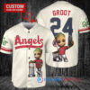 LA Angels Baby Groot Marvel Guardians Of The Galaxy Baseball Jersey Cream