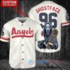 LA Angels Ghostface Scream Halloween World Series Trophy Baseball Jersey Cream