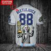 LA Dodgers x Beetlejuice Halloween World Series Trophy Baseball Jersey Gray