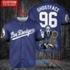 LA Dodgers x Ghostface Scream Halloween Baseball Jersey - Royal City Connect