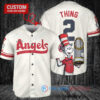 Los Angeles Angels x Dr Seuss with World Series Trophy Custom Baseball Jersey Cream