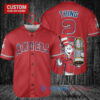 Los Angeles Angels x Dr Seuss with World Series Trophy Custom Baseball Jersey Red