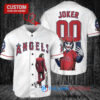 Los Angeles Angels x Joker DC Comics with Trophy Custom Baseball Jersey White