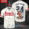 Los Angeles Angels x Limited Edition with World Series Trophy Custom Baseball Jersey Cream