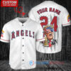 Los Angeles Angels x Limited Edition with World Series Trophy Custom Baseball Jersey White