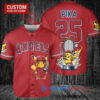 Los Angeles Angels x Pikachu Pokemon with Trophy Custom Baseball Jersey Red