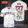 Los Angeles Angels x Rick and Morty with Trophy Custom Baseball Jersey White