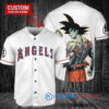 Los Angeles Angels x Son Goku Kakarot Super Saiyan Dragon Ball Z with Trophy Baseball Jersey White