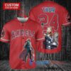 Los Angeles Angels x Thor Marvel with Trophy Custom Baseball Jersey Red