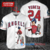 Los Angeles Angels x Vegeta Super Saiyan Dragon Ball Z with Trophy Custom Baseball Jersey White