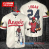 Los Angeles Angels x Wolverine Logan with Trophy Custom Baseball Jersey Cream
