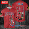 Los Angeles Angels x Wolverine Logan with Trophy Custom Baseball Jersey Red