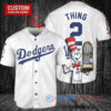 Los Angeles Dodgers x Dr Seuss with World Series Trophy Custom Baseball Jersey White