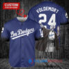 Los Angeles Dodgers x Lord Voldemort Harry Potter with Trophy Custom Baseball Jersey Royal City Connect