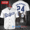 Los Angeles Dodgers x Lord Voldemort Harry Potter with Trophy Custom Baseball Jersey White