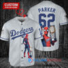 Los Angeles Dodgers x Marvel Spiderman with Trophy Custom Baseball Jersey Gray