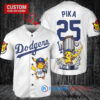 Los Angeles Dodgers x Pikachu Pokemon with Trophy Custom Baseball Jersey White