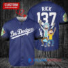 Los Angeles Dodgers x Rick and Morty with Trophy Custom Baseball Jersey Royal City Connect
